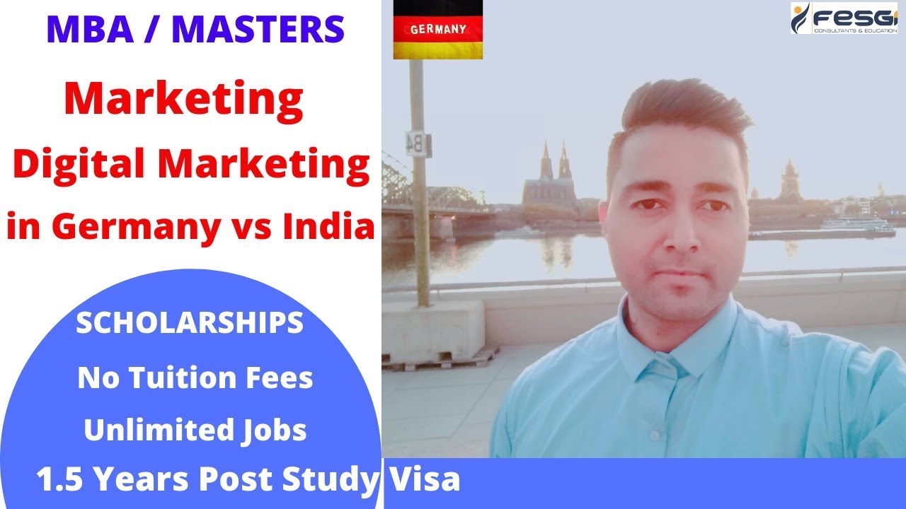 MBA/Masters in Marketing & Digital Marketing with Zero Tuition Fees - GERMANY vs INDIA