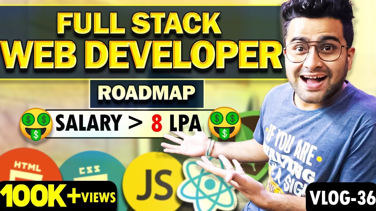 How To Become A Full Stack Web Developer 👩‍💻 Complete Roadmap With Free Resources  🔥 Vlog36
