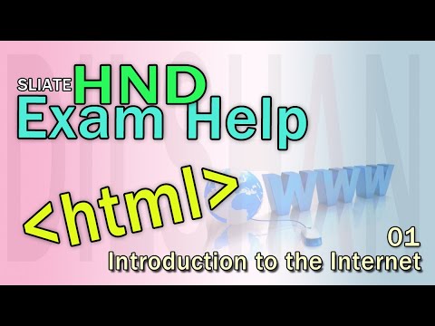 HND Exam Help | HTML | Web Development | 01 | Introduction to the Internet