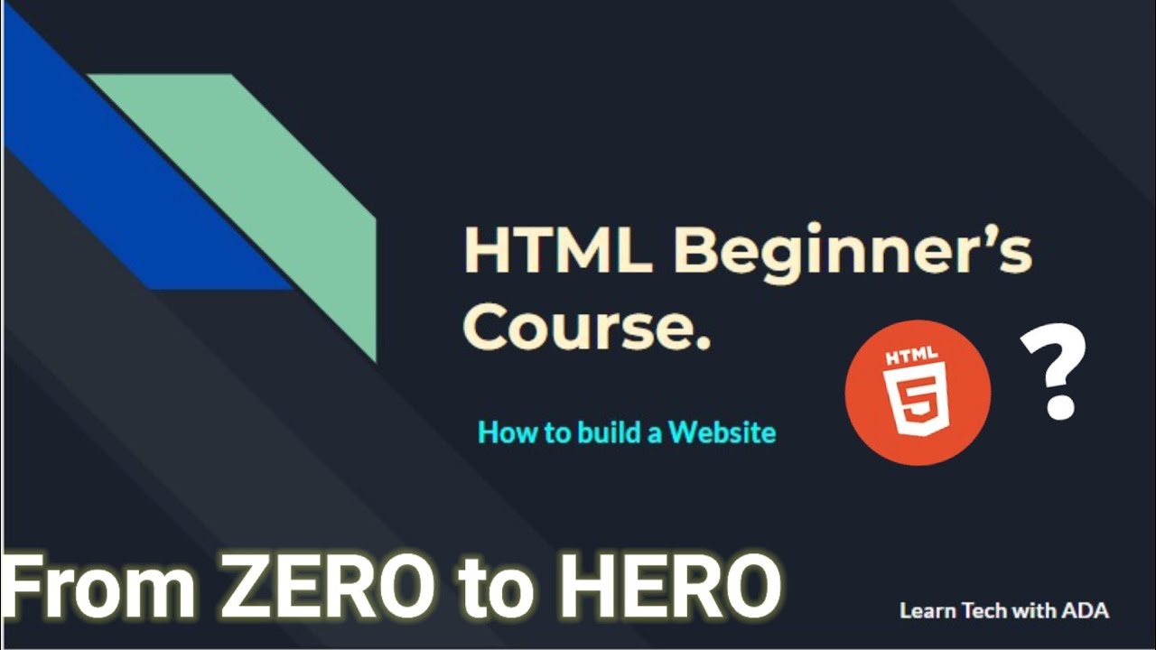 HTML Beginner's Course Part 1: Overview of Web Development.