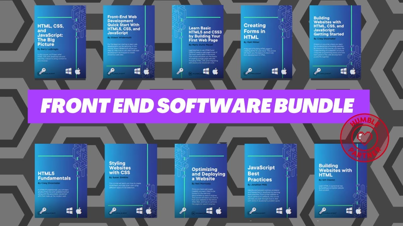 Humble Bundle ~ Learn Front-End Web Development Software Bundle ~ February 2021 😍💜😍