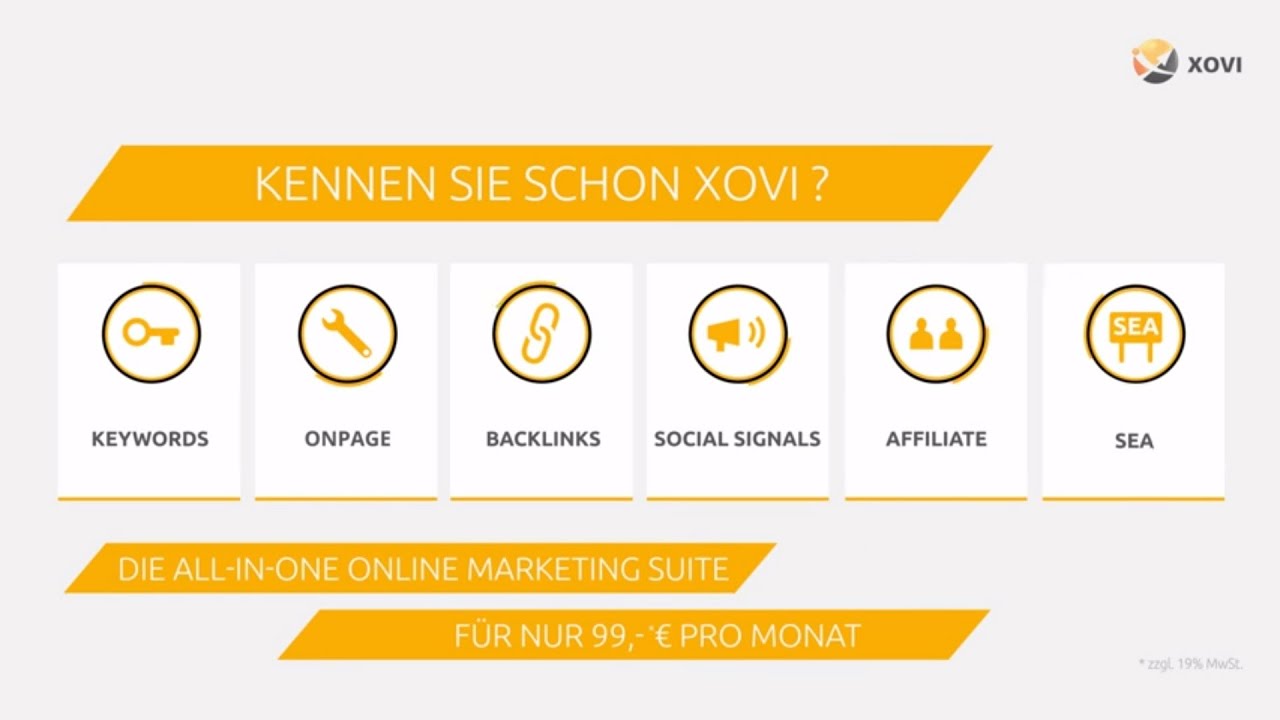 XOVI Online Marketing Suite Tour