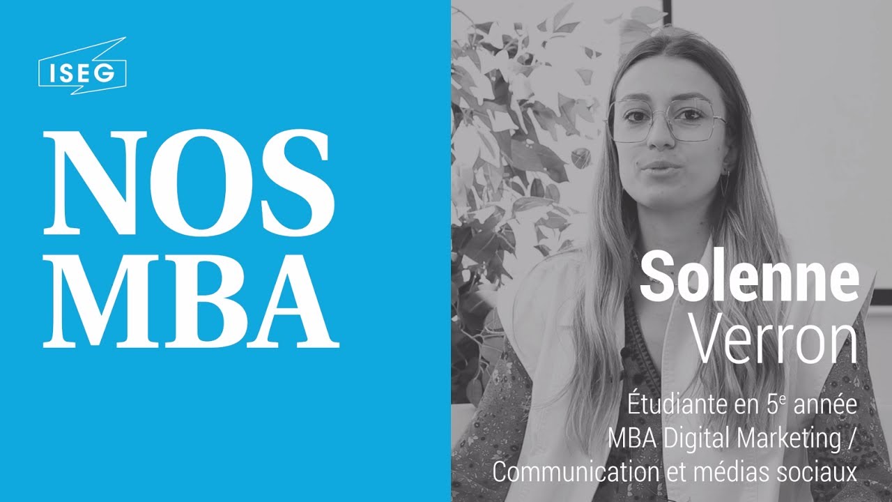 [NOS MBA]: Solenne Veron, étudiante en 5e année MBA Digital Marketing, communication, médias Sociaux