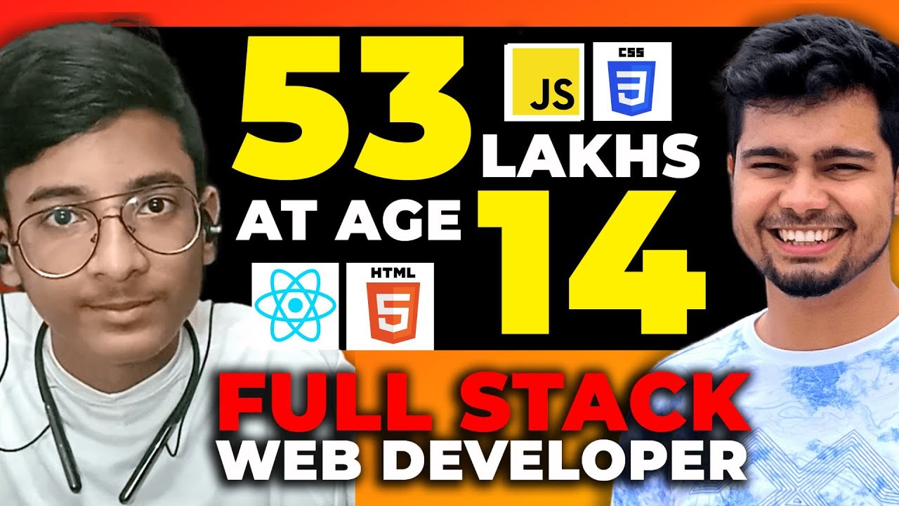 14 Year old Kid earns 50LPA+ as a Full stack Web developer! 😱 ! How he started Programming?