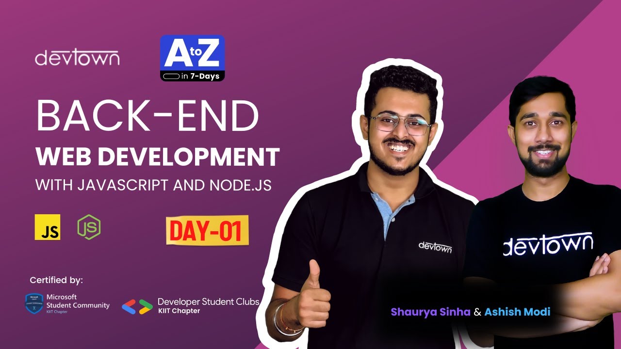 [LIVE] DAY 01 | Back-End Web Development with JavaScript and Node.js | COMPLETE in 7 - Days