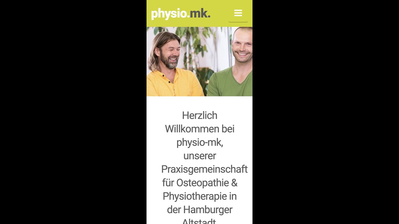 Praxis Website für Physio MK Hamburg: Online Marketing Beratung, Webdesign, WordPress Workshop