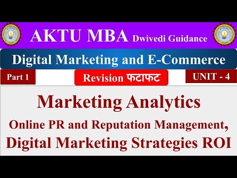 Digital Marketing and E Commerce unit 4, Digital Marketing and E Commerce aktu, google analytics