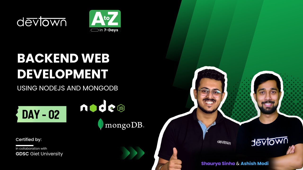 [LIVE] DAY 02 - Backend Web Development using NodeJS and MongoDB | COMPLETE in 7 - Days