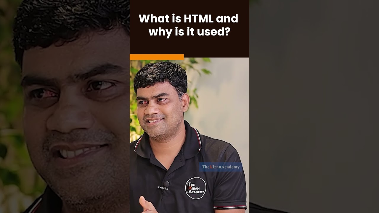 What Is HTML & Why Is It Used? | Java Interview Question | #shorts #kiransir