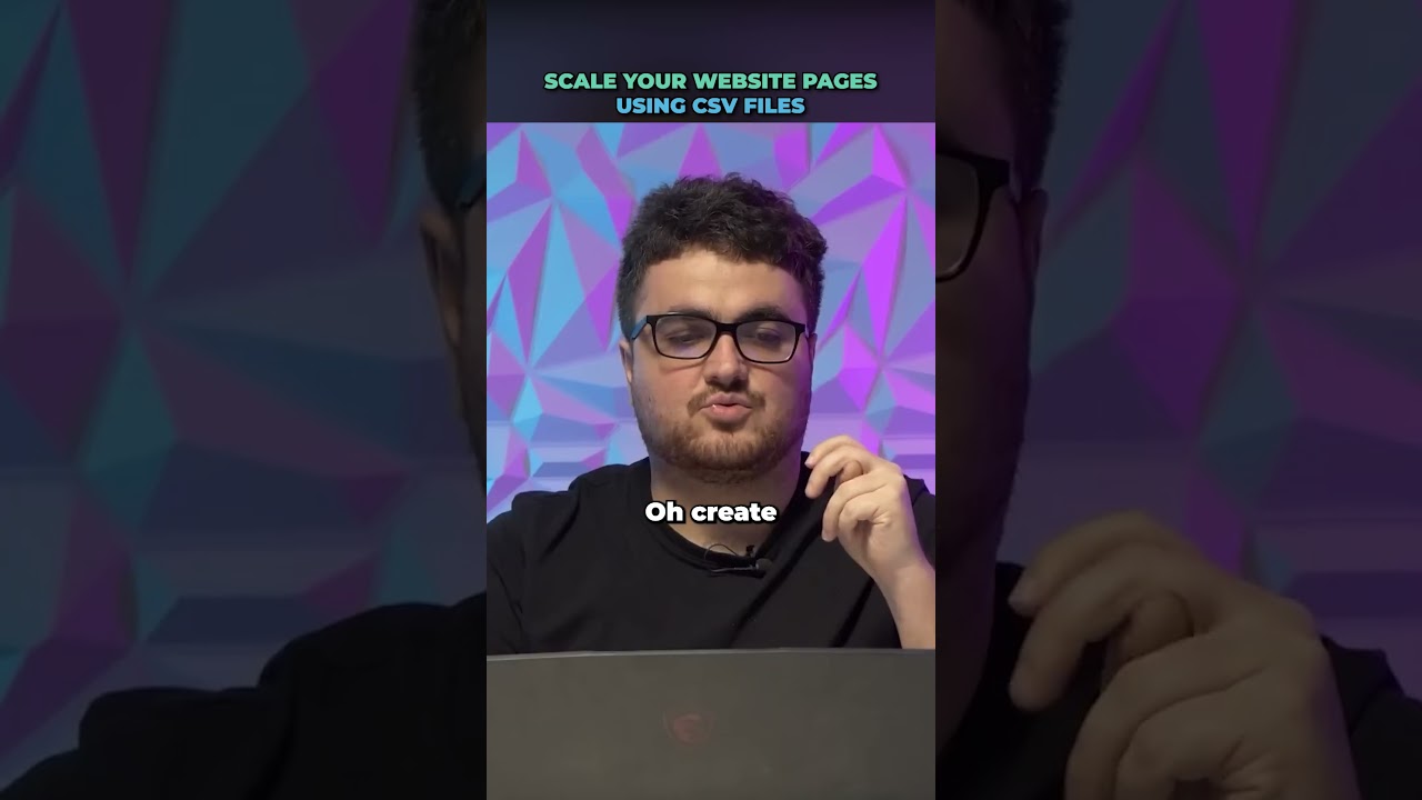 Scale Your Website Pages Using CSV Files #website #webdevelopment