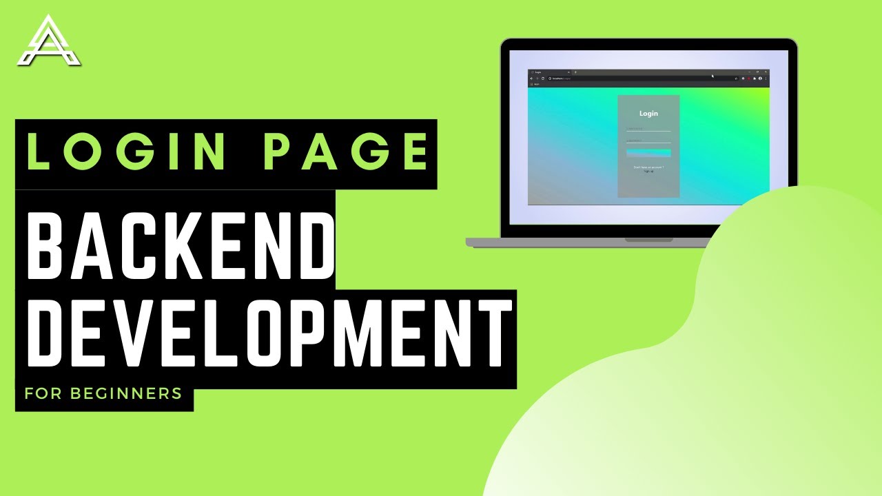 Backend web development tutorial for beginners | How to create a website? Part 2 [ login page ]