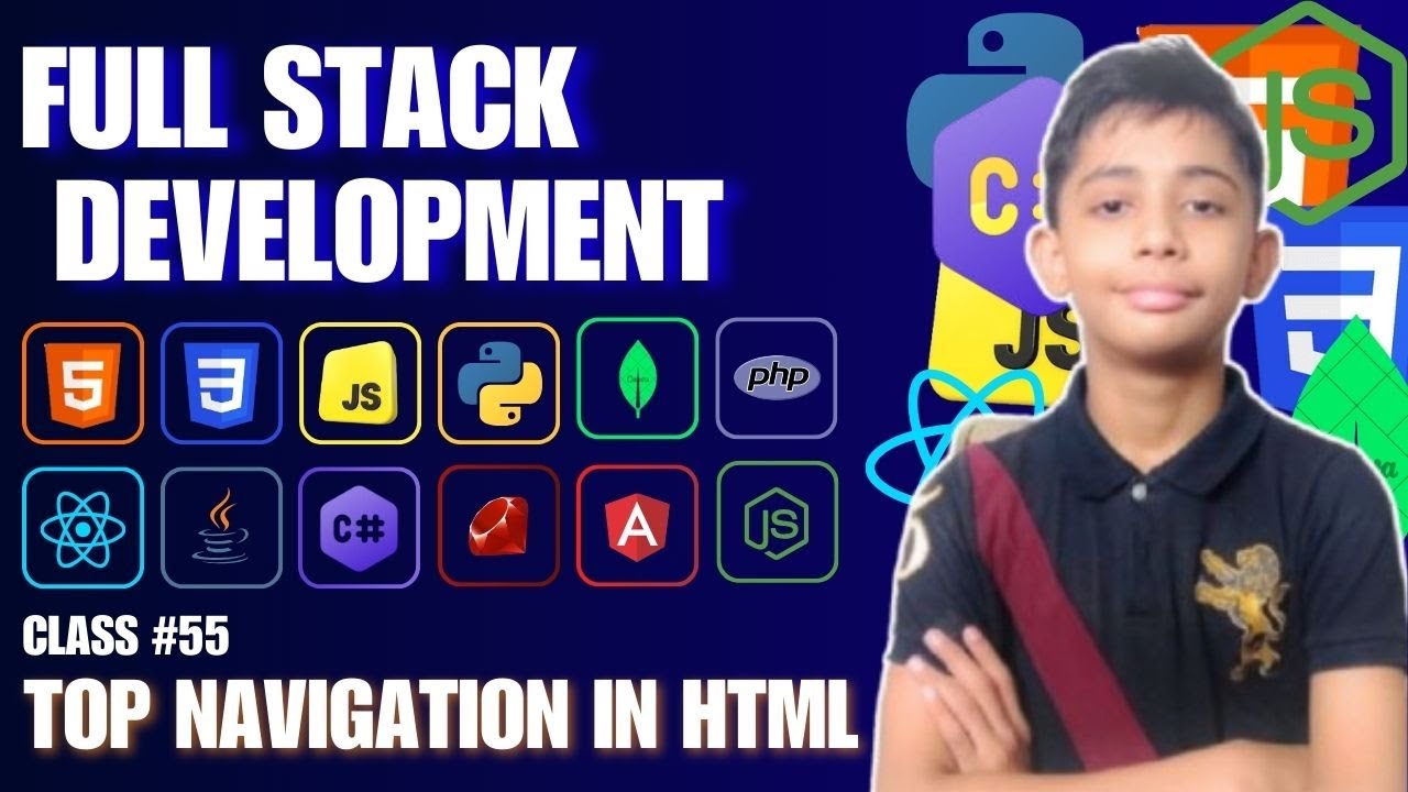 Top Navigation In Html {Full Stack Web Development Full Course From Scratch} Class #55